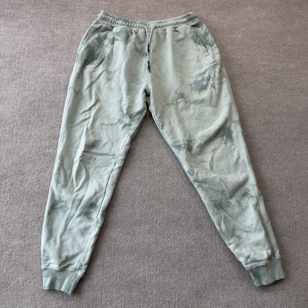 YoungLA Woman's Large Tie Dye Jogger Sweatpants Green 100% Cotton - Picture 2 of 9